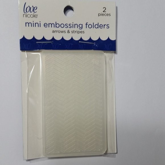 Mini Embossing Folders Arrow Stripes Scrapbook Paper Crafts Card Making - Picture 5 of 6
